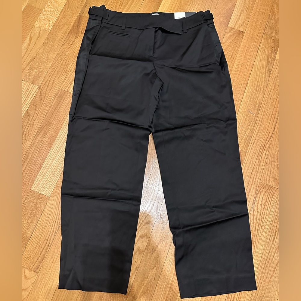 LOFT Black Cropped Straight-Leg Pant